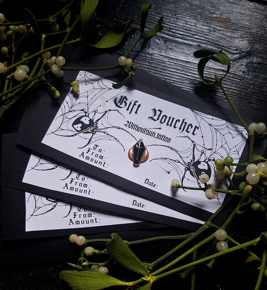 Withoutsun tattoo gift voucher with charm
