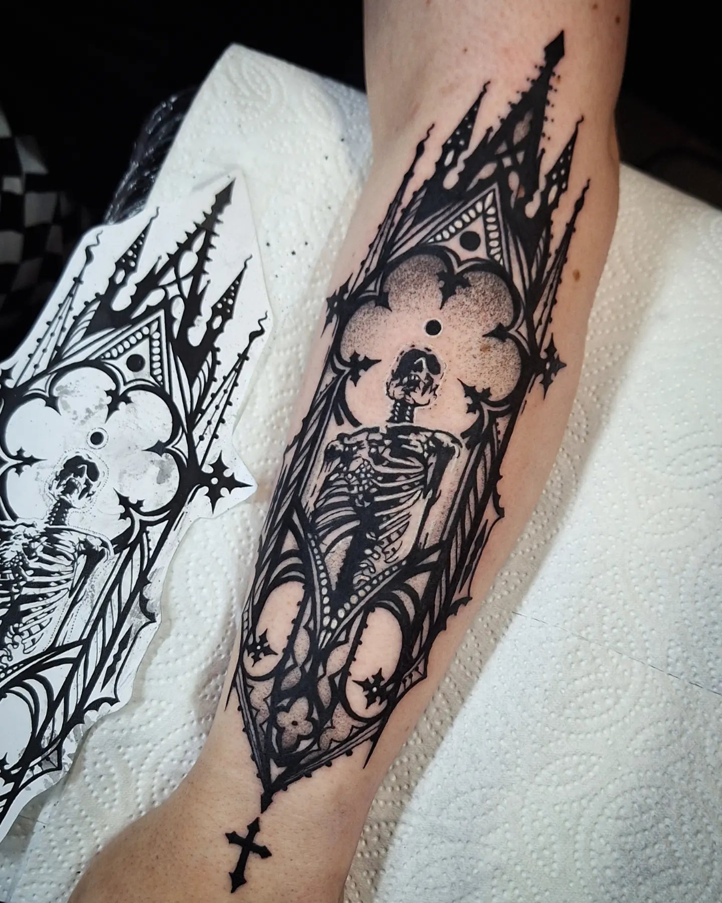 Gothic architecture tattoo, Canterbury 